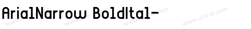 ArialNarrow BoldItal字体转换